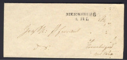 STAMPLESS - Folded Document / Cover 1843 PM MEERSBURG 7 JUL No Back Stamps - GERMANY - Other & Unclassified