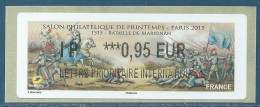 LISA 2 (ATM) IP ***0,95 EUR Lettre Prioritaire Internationale - Papier 69ème Salon Philatélique De Printemps - Marignan - 2010-... Illustrated Franking Labels