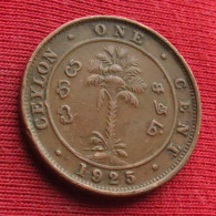 Sri Lanka Ceylon 1 Cent  1925  Wºº - Sri Lanka (Ceylon)