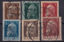 BAYERN 1912 - Canceled - Mi 6-11 - Complete Set - Dienstmarken - Oblitérés