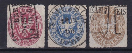 PREUSSEN 1861 - Canceled - Mi 16-18 - Usados