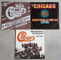 Disque Vinyle 45T - Lot De 3 Disques De CHICAGO - Rock