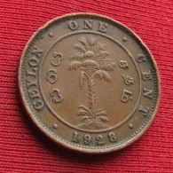 Sri Lanka Ceylon 1 Cent  1928  Wºº - Sri Lanka (Ceylon)