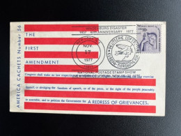UNITED STATES USA 1977 SPECIAL CARD 40TH ANN. HINDENBURG DISASTER 17-11-1977 VERENIGDE STATEN AMERIKA AMERICA - Brieven En Documenten