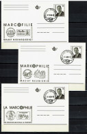 1996 - Briefkaarten / Cartes Entier Postaux : Marcofilie - 3 Langues, 3 Talen - ** Gestempeld - Postcards 1951-..