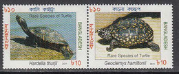 2011 Bangladesh Rare Turtles Amphibians  Complete Pair MNH - Bangladesch