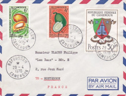 CAMEROUN --1968--Lettre De BAFOUSSAM  Pour MONTESSON  -78 (France)--timbres (fruits , Blason)  Sur Lettre - Kamerun (1960-...)