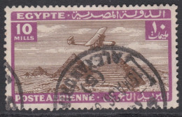 00657/  Egypt 1934/38 Air Mail 10m Used Plane Over Pyramid - Luftpost