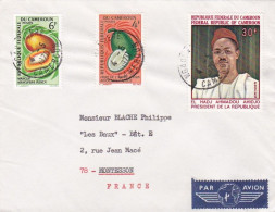 CAMEROUN --1970--Lettre De NGAOUNDERE  Pour MONTESSON  -78 (France)--timbres ( Fruit , Président  )  Sur Lettre - Cameroun (1960-...)