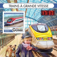 Guinea 2016, High Speed Trains, Clock, Dog, BF IMPERFORATED - Clocks