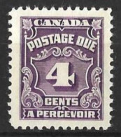 CANADA...KING GEORGE V...(1910-36.).....POSTAGE - DUE.....4c......SGD21......MH.... - Port Dû (Taxe)