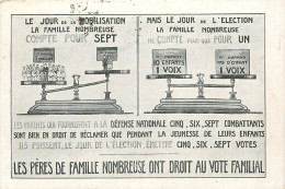 59* POLITIQUE  - Droit De Vote Familial 1938       RL11.1043 - Partiti Politici & Elezioni