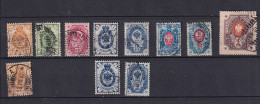 Finland 1891/2 Laid Paper Dot In Circle Russian Type Selection Used CV $190 15952 - Used Stamps