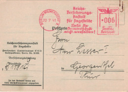 Francotyp F - Reichs-Versicherungs-Anstalt Angestellte - Lass Die Anwartschaft Nicht Verfallen Berlin Wilmersdorf 1941 - Frankeermachines (EMA)