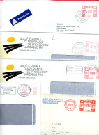 Lot De 5 Enveloppes Oblitérations Mécaniques - Postage Meters