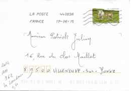 France 2014 - AA 962- Oblitéré S/enveloppe 06/2015 / Vaches De Nos Régions : La Lourdaise -hautes Pyrénées - Covers & Documents