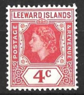 LEEWARD IS..."QUEEN ELIZABETH II..(1952-22.).....4c.....SG130.....MH... - Leeward  Islands