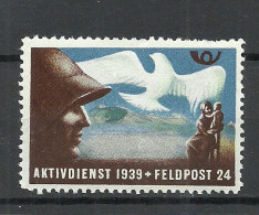 SCHWEIZ Switzerland 1939 Soldatenmarke Aktivdienst Feldpost MNH Military - Vignetten