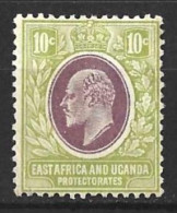 K.U.T....KING EDWARD VII..(1901-10.).....10c.....SG37.....(CAT.VAL.£13..)......MH... - Protectorados De África Oriental Y Uganda