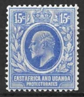 K.U.T....KING EDWARD VII..(1901-10.).....15c.....SG39......(CAT.VAL.£32..)......MH... - Protectorados De África Oriental Y Uganda