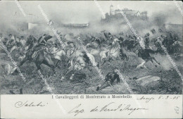 Bv116 Cartolina Militare Cavalleggeri Di Monferrato A Montebello Www1 1 Guerra - Regiments