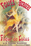 CPSM - AFFICHE SUR CARTE---DANSE ET MAGIE---FOLIES BERGERE--Fleur De Lotus - Kabarett