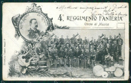 Militari Reggimentali IV° Reggimento Fanteria Corpo Di Musica Cartolina XF4249 - Regiments
