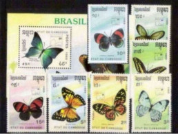 783  Butterflies - Papillons - Cambodge Yv 997-02 + SS - MNH - 2,85 - Farfalle