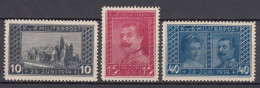 Austrohungarian Occ. Of Bosnia 1917 Mi#121-123 Error - Double Print, Mint Hinged - Nuovi