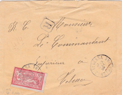 1906--lettre Recommandée  De TEBESSA --Constantine (Algérie) Pour TEBESSA ...type Merson 40c  Seul Sur Lettre - 1877-1920: Période Semi Moderne