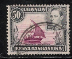 KENYA, UGANDA & TANGANYIKA Scott # 79a Used - KGVI & Boat - Kenya, Ouganda & Tanganyika