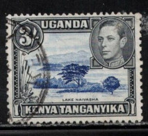 KENYA, UGANDA & TANGANYIKA Scott # 82a Used - KGVI & Lake Naivasha - Kenya, Ouganda & Tanganyika