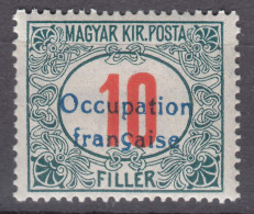 France Occupation Hungary Arad 1919 Porto (timbres Taxe) Yvert#7 Mint Hinged - Neufs