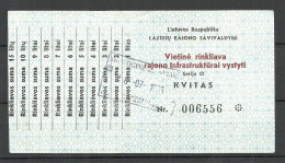 LITAUEN Lithuania 1996 Some Kind Of Quittance Kvitas - Assegni & Assegni Di Viaggio