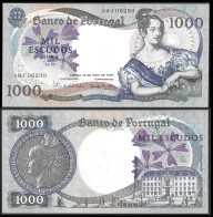 1000 Escudos Ch. 10  19/05/1967 - P 172 Sign 5 Serie  AMJ - 5 Digit Serial  D. Maria II PORTUGAL GEM UNC PERFECT X RARE  - Portugal