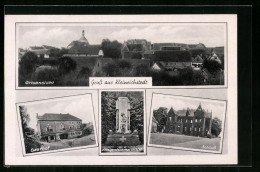 AK Kleineichstedt, Ortsansicht, Gasthof, Kriegerdenkmal, Schloss  - Sonstige & Ohne Zuordnung