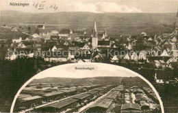 73772640 Muensingen BW Ortsansicht Mit Kirche Barackenlager  - Münsingen