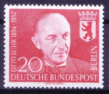 Berlin 1958 MNH, Politician Otto Suhr, Bears, Coats Of Arms - Francobolli