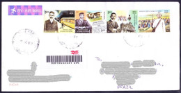 India To Brazil Used Cover, Gandhi 2007 4v Set, Postal History - Mahatma Gandhi