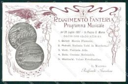 Militari IV° Reggimento Fanteria Piemonte Programma Musicale Cartolina XF4246 - Regiments