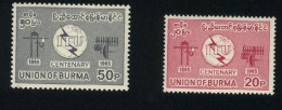 BURMA/MYANMAR STAMP 1965 ISSUED ITU COMMEMORATIVE SET, MNH - Myanmar (Birmanie 1948-...)