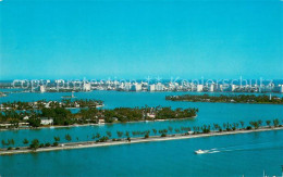 73716660 Miami_Beach Panorama Biscayne Bay McArthur Causeway Aerial View - Autres & Non Classés
