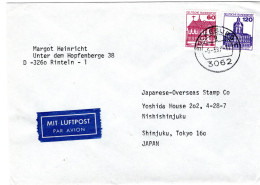 75312 - Bund - 1987 - 120Pfg B&S MiF A LpBf BUECKEBURG -> Japan - Cartas & Documentos