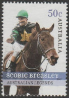 AUSTRALIA - USED - 2007 50c Legends - Scobie Breasley On Santa Claus - Usados