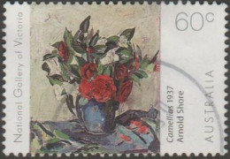 AUSTRALIA - USED - 2011 60c Gallery Paintings - Camelias - Usados