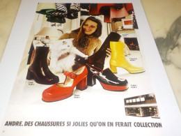 ANCIENNE PUBLICITE COLLECTION  CHAUSSURE ANDRE 1972 - Other & Unclassified