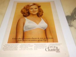 ANCIENNE   PUBLICITE ESSAYEZ LE POUR LE CHOISIR PETITS SEINS CHANTELLE 1975 - Sonstige & Ohne Zuordnung