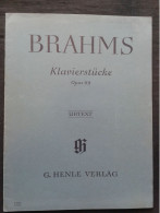 JOHANNES BRAHMS KLAVIERSTUCKE OP 119 PIANO PARTITION MUSIQUE URTEXT HENLE VERLAG - Klavierinstrumenten