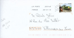 France 2014 - AA 1004 - Oblitéré S/enveloppe 01/2015/ Voyage En Train = BB12125 MOSELLE - Brieven En Documenten