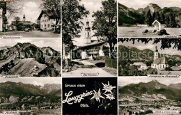 72919758 Lenggries Hauptstrasse Brauneck Arzbach Dorfmotiv Laengental Kirche Gei - Lenggries